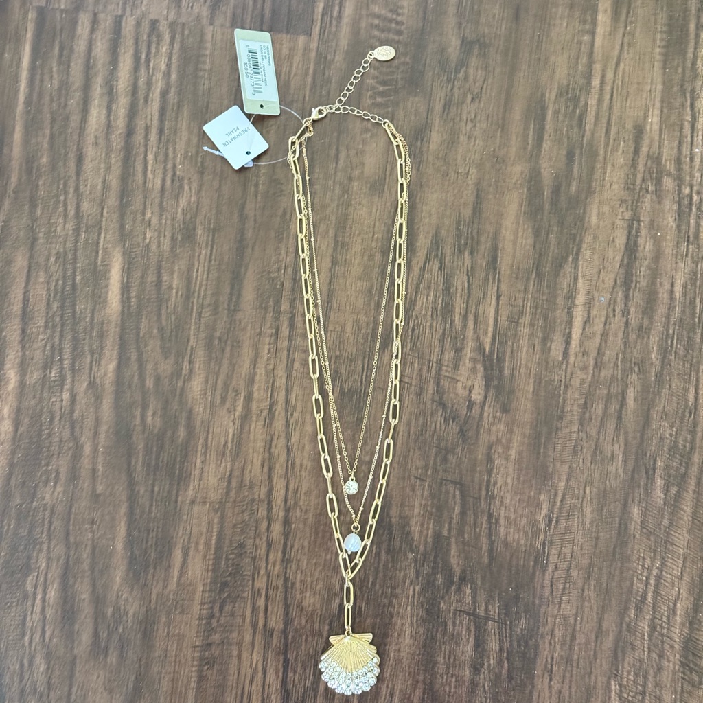Tommy Bahama 3 Row Shell Pendant Necklace